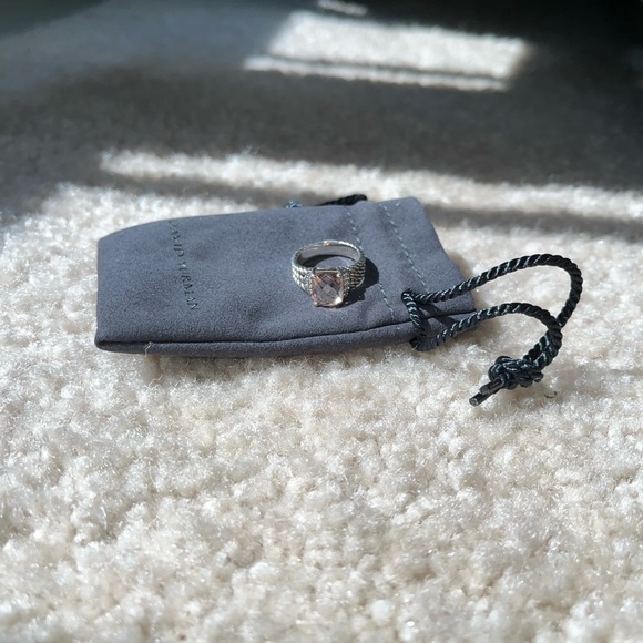 Authentic David Yurman Petite Wheaton Morganite and Diamonds, 10mm - Picture 5 of 9